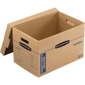 Medium <b>Moving</b> Storage <b>Boxes</b> 12.25 X 18.5 X 12 in Brown/Blue 8-<b>Pack</b> Maximum Strength - Product Image 2