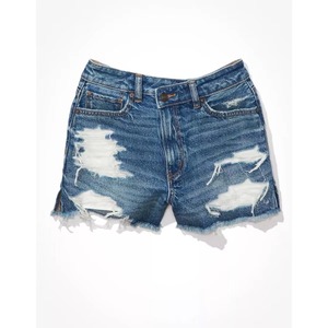 Short en jean Y2K déchiré taille mi-haute coupe droite respirant et écologique pour l'été, style streetwear, grande taille, sexy, haute qualité, design tendance - Product Image 4