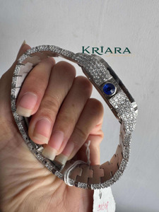 Reloj de Lujo para Mujer con Movimiento de Cuarzo, Cristal de Diamante Analógico de Acero Inoxidable de Alta Calidad con Moissanita - Product Image 4