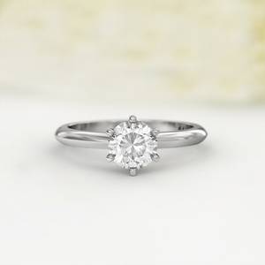 Anillo Solitario de Moissanita con Corte Redondo, Diseño Creativo, para Mujer, Plata 925 Original, Estilo Clásico, Anillo de Compromiso para Enamorados - Product Image 3
