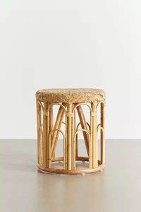 Taburete Tradicional Hecho a Mano de Ratán con Fina Trenzado de Mimbre para Colección de Muebles Rústicos para el Hogar, Hotel o Cafetería - Product Image 1