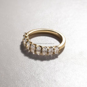 Igi/gia แล็บตัดเพชรวินเทจ14K สีเหลืองแหวนแต่งงาน/งานหมั้นใส่ได้ทั้งชายและหญิงสีขาวทองคุณภาพดีสำหรับงานปาร์ตี้ครบรอบ-คุ้มค่า - Product Image 4