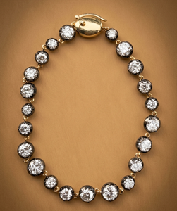 Pulsera de tenis de lujo de plata de ley 925 chapada en oro con moissanita tallada, regalo de joyería para mujer, 15 gramos, certificada por terceros - Product Image 1