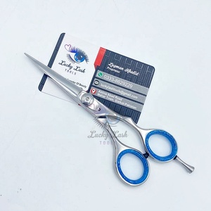 Tijeras de corte de pelo de acero inoxidable de 6 pulgadas, superventas, 2023, herramientas de peluquero afiladas de alta calidad con etiqueta privada para Salón/peluquero - Product Image 3