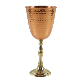 Copa de Cobre con Diseño Repujado de Primera Calidad a Precio Económico, con Base de Latón y Acabado Pulido Brillante, para Bar y Resort - Product Image 4