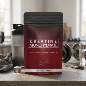 Créatine monohydrate en poudre sur mesure, étiquette privée OEM ODM, 100 g, 20 portions, complément nutritionnel sportif - Product Image 2