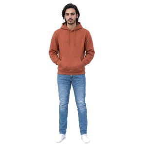 Sudadera con Capucha para Hombre, Color Rostro de Loro, Corte Regular, Algodón French Terry, Casual, Otoño, Color Sólido, Diseño con Bolsillo, Manga Larga - Product Image 1