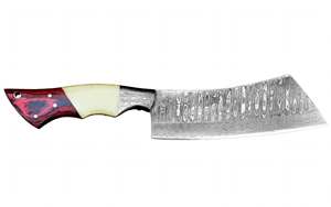 Couteau de chef artisanal en acier Damas, hachoir à viande de cuisine - Product Image 6