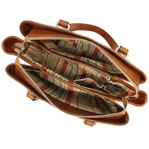 Sac à main de luxe pour femme en cuir PU, motif uni, fermeture éclair, deux anses, doublure polyester - Product Image 4