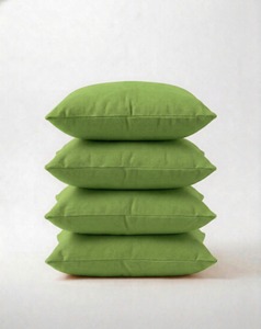 Housse de coussin minimaliste en coton vert uni de qualité supérieure, douce, écologique, lavable, pour hôtel, décoration de la maison, coussin de canapé moderne - Product Image 3