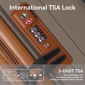 Set di Valigie da Viaggio Leggere a 3 Pezzi con Ruote Girevoli, Lucchetto TSA e Angoli Rinforzati, Ideale per Viaggi d'Affari o di Piacere - Product Image 4