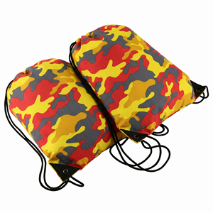 Camouflage Drawstring <b>Backpack</b> 100% Polyester Daily Use Sportswear Drawstring Bags Unisex <b>Large</b> Capacity Drawstring Bags - Product Image 1
