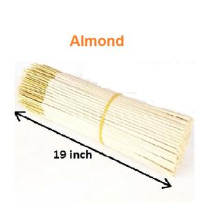 Bâtonnets d'encens de 19 pouces, approvisionnement en vrac de bâtons d'encens naturel aux amandes les plus vendus (blanc) - Product Image 1