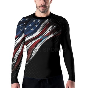 เสื้อรัดกล้ามเนื้อสำหรับผู้ชาย MMA ปี 2026 ZABEX SPORTS แบบพิมพ์ลายดิจิตอลตามสั่ง ป้องกันแบคทีเรีย แขนยาว ผลิตจากผ้าสแปนเด็กซ์/โพลีเอสเตอร์ ยืดหยุ่นได้ เหมาะสำหรับออกกำลังกายที่ยิม - Product Image 4