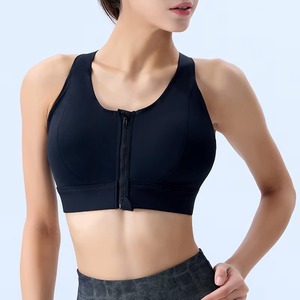 Conjunto de Sujetador Deportivo de un Solo Hombro Personalizado OEM ODM de Alta Calidad con Cremallera Frontal Transpirable para Yoga y Running, Tallas Grandes, Ligero y de Alto Rendimiento - Product Image 1