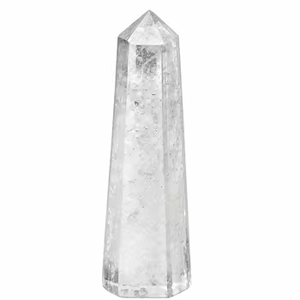หินเจียระไนทรงโอเบลิสก์ใสขนาด 3-4 นิ้ว ขายส่ง สำหรับงานเฟิงสุ่ย - Product Image 2