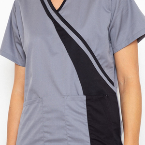 Conjuntos de Uniformes Médicos para Mujer, Transpirables, Elásticos, de Manga Corta, Pantalones Jogger, 100% Algodón Orgánico - Product Image 4