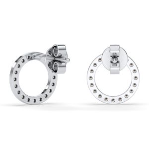 Boucles d'oreilles à visser REYES, dernier design, en argent sterling 925, diamants de laboratoire CVD HPHT, pour femmes, vente en gros, bijoux fins - Product Image 3