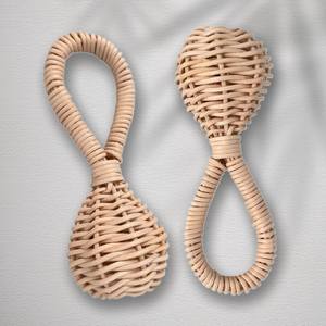 Juguete Sonajero para Bebé, Hecho a Mano con Ratán Natural, Juguete de Dentición para Bebés, Ecológico, Fabricante, Proveedor Mayorista, OEM - Product Image 1