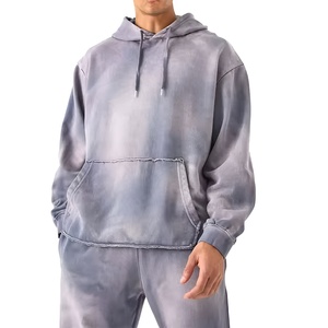 Ensemble de survêtement vintage délavé pour homme – Hoodie oversize streetwear et pantalon de jogging décontracté deux pièces - Product Image 2