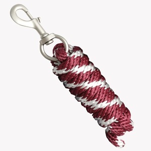 Cuerda de Nylon Trenzada Personalizada en Color Verde Azulado y Blanco con Gancho Metálico para Caballos - Product Image 2