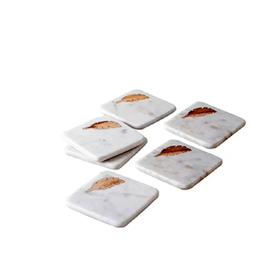 Premium Eco-Friendly <b>Marble</b> <b>Coaster</b> Set Modern Design Washable Durable Natural Stone Table <b>Coasters</b> for Home Decor - Product Image 2