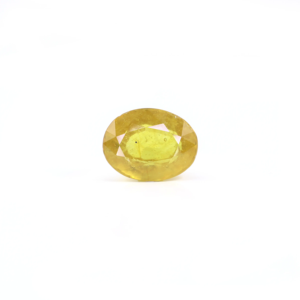 Oval Cut 3 Carat Yellow Sapphire Loose Gemstone for Fine Jewelry - Product Image 1