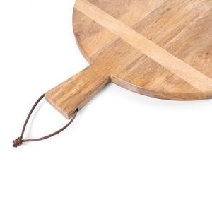 Planche à découper ronde avec poignée robuste, surface de coupe lisse, design compatible avec les couteaux, idéale pour le service, la préparation et l'utilisation en cuisine - Product Image 3