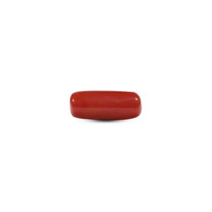 Natural Red Coral Oval Cabochon 5.55 Carat Loose Gemstone for Fine Jewelry - Product Image 2