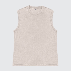 Camiseta sin mangas para hombre con logo personalizado, camiseta de gimnasio sin mangas, ajuste atlético, chaleco de fitness con marca, suministro al por mayor - Product Image 5