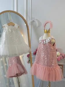 Vestido de Fiesta Personalizable ODM/OEM para Niñas de 1 a 10 Años, Estilo Casual, Maxi, con Lentejuelas y Encaje, Ecológico, de Alta Calidad, Simple y Único - Product Image 4