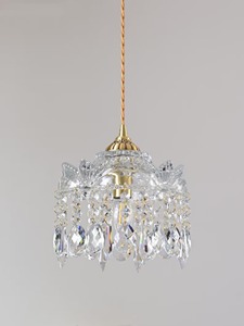 Elegant Crystal Pendant <b>Light</b> With Water Drop Glass Chandelier For Ceiling Lighting Decorations - Product Image 2