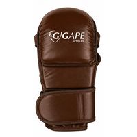 Gants de sparring MMA personnalisés en cuir PU, paume ouverte, pour entraînement de kick-boxing, arts martiaux, grappling, usage quotidien, couleur foncée