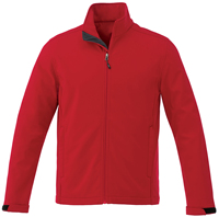 Veste tactique Softshell rouge imperméable coupe-vent en tissu extensible avec logo frontal pour l'escalade, la randonnée et les sports de plein air