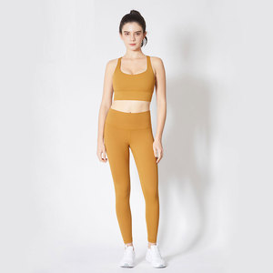 Womens Seamless Yoga Set With High Waist Leggings And Sports <b>Bra</b> For Fitness Workout Gym Training And Activewear Fashion - Product Image 3