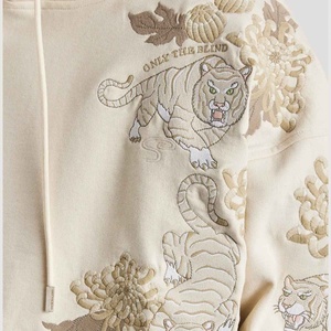 เสื้อฮู้ดปักโลโก้ได้ตามต้องการผ้าฟลีซนุ่มใส่สบายทนทานวัสดุเหมาะสำหรับสตรีทแวร์และฤดูหนาวแฟชั่นประจำวัน - Product Image 5