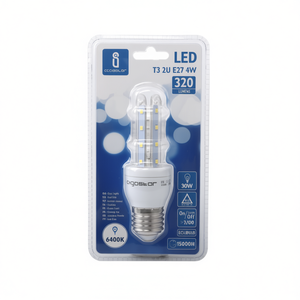 หลอดไฟ LED T3 2u E27 4w 6400k สีขาวนวล 320 ลูเมน ประหยัดพลังงาน - Product Image 2