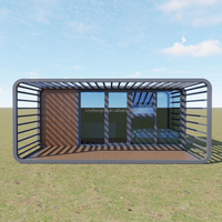 Apple Cabin Container House 2 chambres à coucher 40 pieds Mobile Hotel House on Trailer