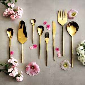 Hotelward Restaurant Tabletop Cheese Knife and Butter Spatula Set Stainless Steel Cheese Cutting and Serving Hammered Handle - Product Image 3