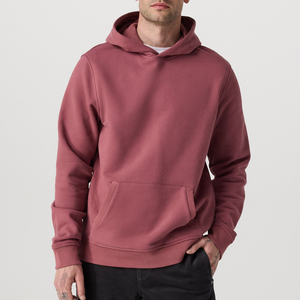 Sudadera de Algodón Lisa de Alta Calidad para Hombre, con Logotipo Personalizado, Color Rosa Malva, Sudadera con Capucha para Hombre - Product Image 3