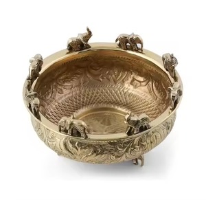 Decorative Metal Urli Bowl Vintage Finish Traditional Style <b>Home</b> <b>Temple</b> Decor Floating Flower Bowl - Product Image 6