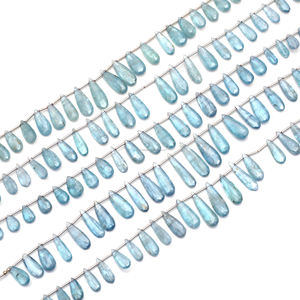 Meilleur Creative 8 pouces 10X5 5X23mm bleu cyanite à facettes en forme de poire perles de pierre en vrac prix Lot pour la fabrication de bijoux naturel - Product Image 1