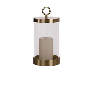 Metal & Glass <b>Hurricane</b> <b>Candle</b> Jar Holder with Metal Lid Christmas Home Decor Customizable Size & Color - Product Image 4