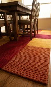 Alfombra de Lana Tufted Hecha a Mano de Primera Calidad, Antideslizante, de Pelo Medio, Diseño Geométrico Abstracto Moderno, Alfombra Suave y Lujosa para Sala de Estar - Product Image 3