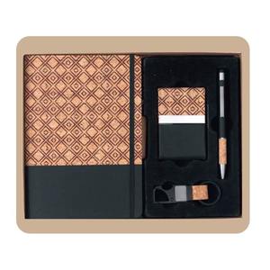Ensemble cadeau d'affaires en cuir PU de qualité supérieure, impression numérique personnalisée, stylo, porte-clés, porte-cartes, cadeau d'entreprise - Product Image 1