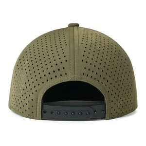 Gorra Unisex Verde Oliva de 6 Paneles con Cierre a Presión, Malla Transpirable, Ajustable, Estilo Casual para Exteriores, Primavera/Verano - Product Image 6