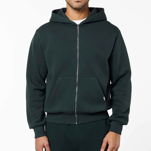 Premium Quality Custom Drop Shoulder Blank Fleece Heavyweight Wholesale Price Custom Logo Men Zipper hoodies - Product Image 1
