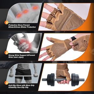Gants de sport pour hommes Geo Brothers Company, haute qualité, personnalisables, demi-doigts, respirants, légers, en vinyle, avec impression silicone. - Product Image 3