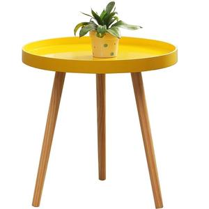 Mesa de Centro Pequeña Multifuncional de Estilo Antiguo Tradicional, Mueble de Madera Ecológica y Duradera para Sala de Estar, con 3 Patas Estables - Product Image 1