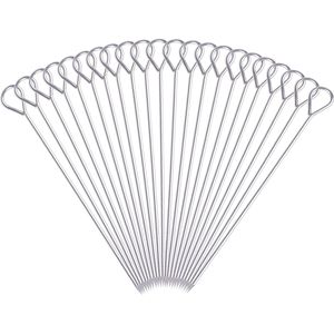 Brochetas Reutilizables de Acero Inoxidable de 8 Pulgadas, Herramientas para Asar a la Parrilla, Brochetas Metálicas para Carne, Verduras y Pollo - Product Image 1